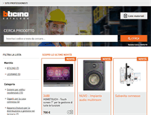 Tablet Screenshot of catalogo.bticino.it
